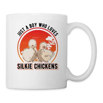 Poulet de soie Jeune poulet Silkie - Mug blanc - blanc - Droite