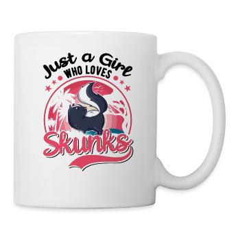 Stinktier Mädchen Skunk - Tasse - Weiß - Rechts