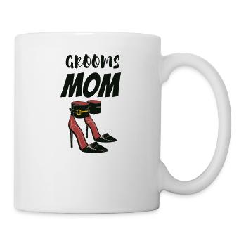 Bräutigam Mama Sohn Hochzeit Stöcketto Heels - Tasse - Weiß - Rechts
