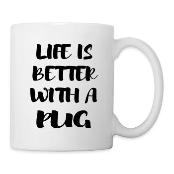 life is better with a pug - Mug blanc - blanc - Droite