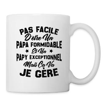 Un papa formidable et un papy exceptionnel - Mug blanc - blanc - Droite