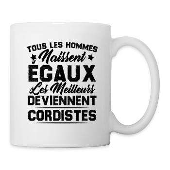 Les Meilleurs Hommes Deviennent Cordistes - Mug blanc - blanc - Droite