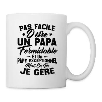 Un papa formidable et un papy exceptionnel - Mug blanc - blanc - Droite