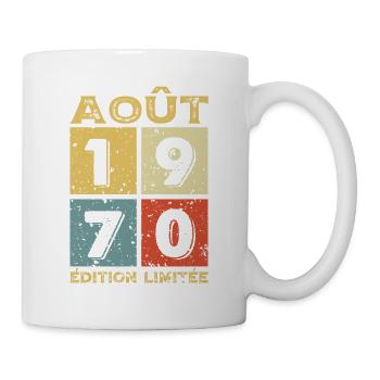 Août 1970 Original Idée Cadeau Anniversaire - Mug blanc - blanc - Droite