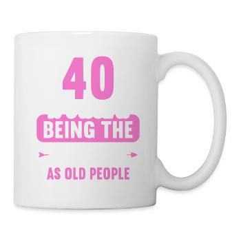 Étrange au même âge que le vieux 40e anniversaire - Mug blanc - blanc - Droite