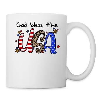 God Bless The USA 4th of July - Mug - white - Right