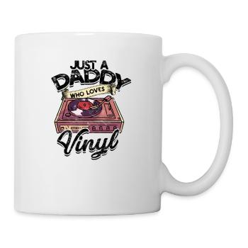 Nur ein Papa, der Vinyl liebt - Discjockey - Tasse - Weiß - Rechts