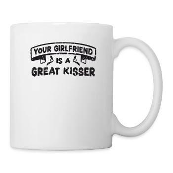 Your girlfriend is a great kisser - humor - Mug - white - Right
