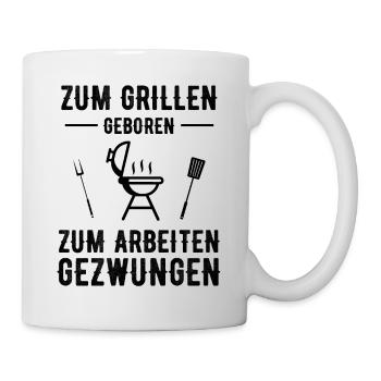 Grillen Spruch Sommerzeit - Tasse - Weiß - Rechts