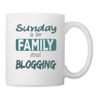 Sunday Is For Family And Blogging Saying - Mug - white - Right