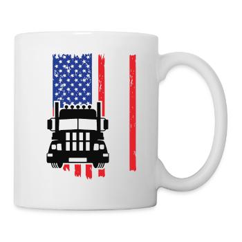 USA LKW - Tasse - Weiß - Rechts