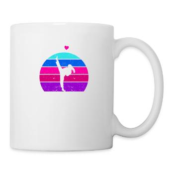 Sie ist Schönheit Sie ist Anmut Lustiges Karate - Tasse - Weiß - Rechts