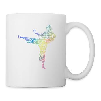 Karate Martial Arts Word Cloud Okinawan Japanese - Mug - white - Right