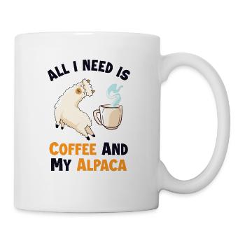 Coffee and my Alpaca Vicuna Guanaco Llama Breeder - Mug - white - Right