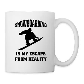 Snowboard Spruch Snowboardfahrer Wintersportler - Tasse - Weiß - Rechts