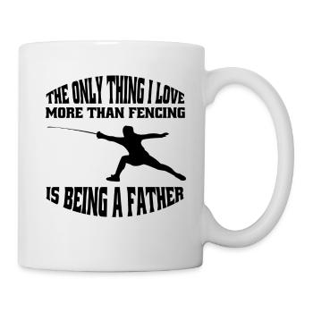 Fechten Dad witziger Vater Fechter Papa Kampfsport - Tasse - Weiß - Rechts
