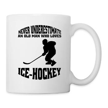 Eishockey Eishockeyverein Geschenk Wintersportler - Tasse - Weiß - Rechts