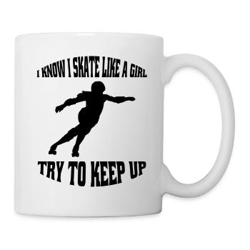 Roller Skate Filles Patin à roues alignées Patin à roues alignées - Mug blanc - blanc - Droite