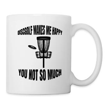 Discgolf lustige Discgolfspieler Spruch Discgolfer - Tasse - Weiß - Rechts