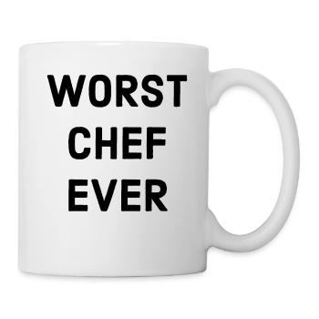 Schlechtester Koch Spruch - Tasse - Weiß - Rechts