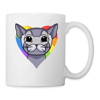 CHAT LGBT British Shorthair Rainbow - Mug blanc - blanc - Droite
