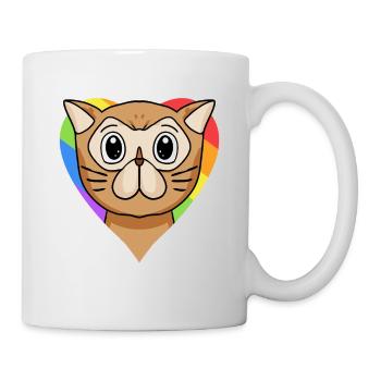 CHAT LGBT Chat Persan Arc-en-ciel - Mug blanc - blanc - Droite