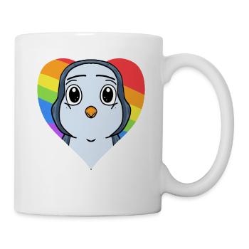 Pinguin Lgbt Regenbogen Farben - Tasse - Weiß - Rechts