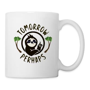 Paresseux demain peut-être - Mug blanc - blanc - Droite