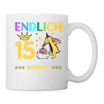 Endlich 15 Meine Eltern Wohnen Immer Noch Bei Mir - Tasse - Weiß - Rechts