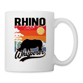 Nashorn Flüsterer Rhino Whisperer - Mug - white - Right