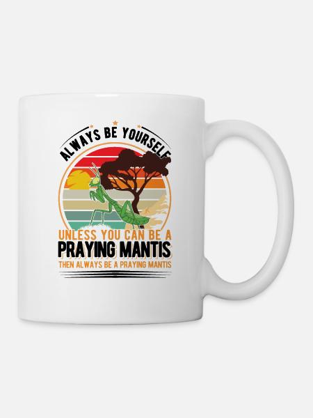 Praying Mantis Gottesanbeterin - Tasse - Weiß