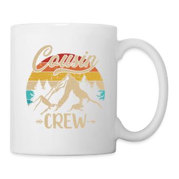 Retro cousin crew camping outdoor summer camp - Mug blanc - blanc - Droite
