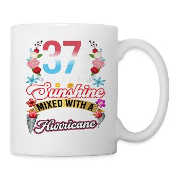 37 years of sunshine mixed with a small - Mug - white - Right