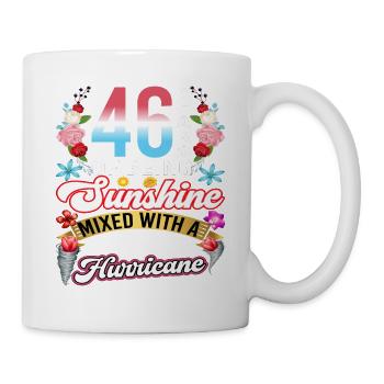 46 years of sunshine mixed with a small - Mug - white - Right