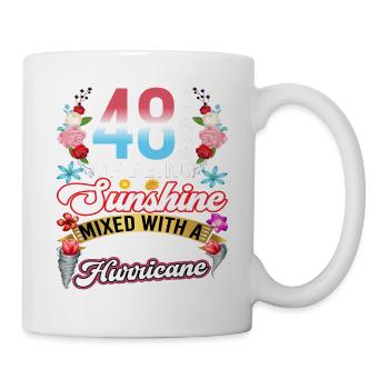 48 years of sunshine mixed with a small - Mug - white - Right