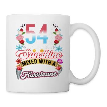 54 years of sunshine mixed with a small - Mug - white - Right