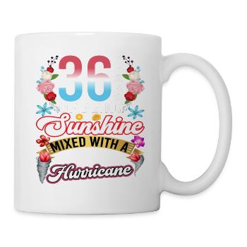 36 years of sunshine mixed with a small - Mug - white - Right