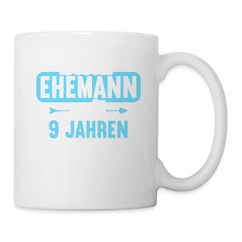 Beste Ehefrau Bester Ehemann seit 9 Jahren - Tasse - Weiß - Rechts