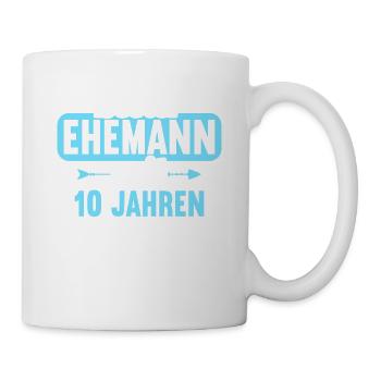 Beste Ehefrau Bester Ehemann seit 10 Jahren - Tasse - Weiß - Rechts