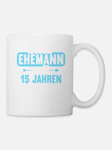 Beste Ehefrau Bester Ehemann seit 15 Jahren - Tasse - Weiß