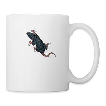 Rattenliebhaber - kletternde Ratte - Tasse - Weiß - Rechts