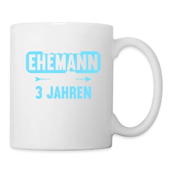 Beste Ehefrau Bester Ehemann seit 3 Jahren - Tasse - Weiß - Rechts