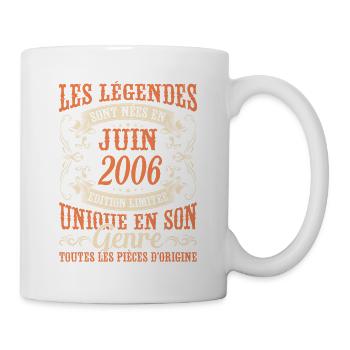 Juin 2006 Anniversaire Idée Cadeau Vintage Légende - Mug blanc - blanc - Droite