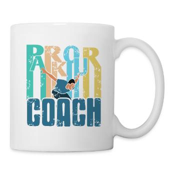 Vintage Retro Parkour Coach Designs T-Shirt - Mug - white - Right