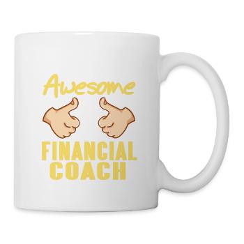 World's Most Awesome Financial Coach T-Shirt - Tasse - Weiß - Rechts