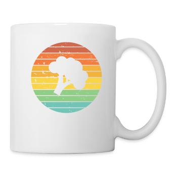 Broccoli Vegan Lover Retro Healthy Gift idea - Mug - white - Right