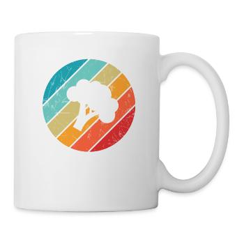 Broccoli Vegan Lover Retro Healthy Gift idea - Tasse - Weiß - Rechts