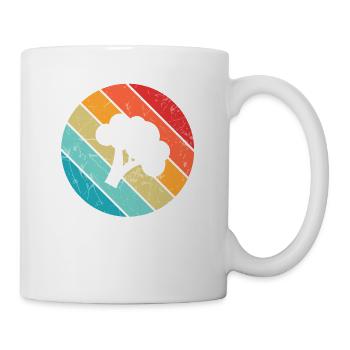 Broccoli Vegan Lover Retro Healthy Gift idea - Tasse - Weiß - Rechts