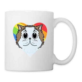 CHAT LGBT Chat Persan Arc-en-ciel - Mug blanc - blanc - Droite