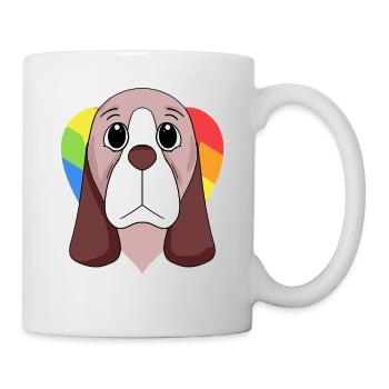 Basset Hound Hund - Tasse - Weiß - Rechts